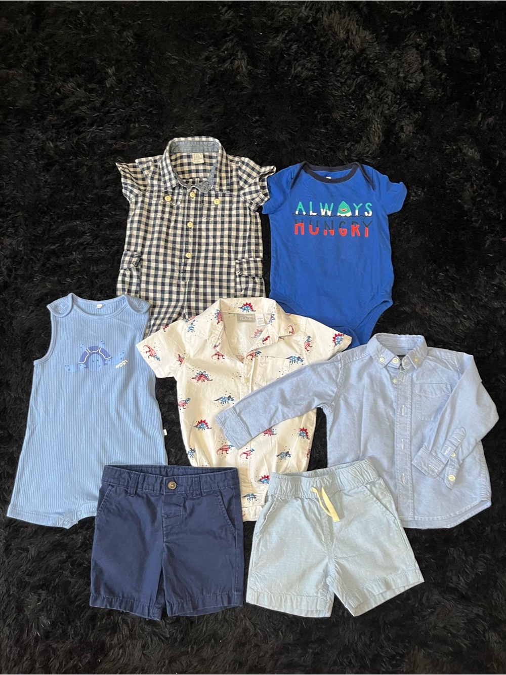 COTTON 12 Months Boy 7 Piece Bundle BLUE